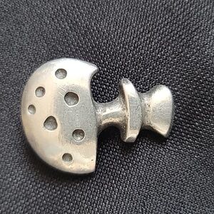 Vintage Pewter Mushroom brooch